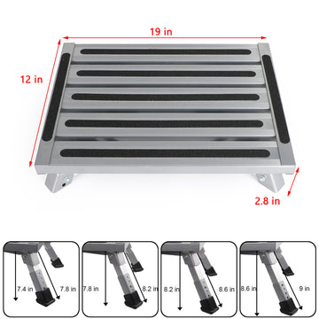 Portable RV Folding Aluminum Platform Step Stool Trailer Camper Working Ladder - 0