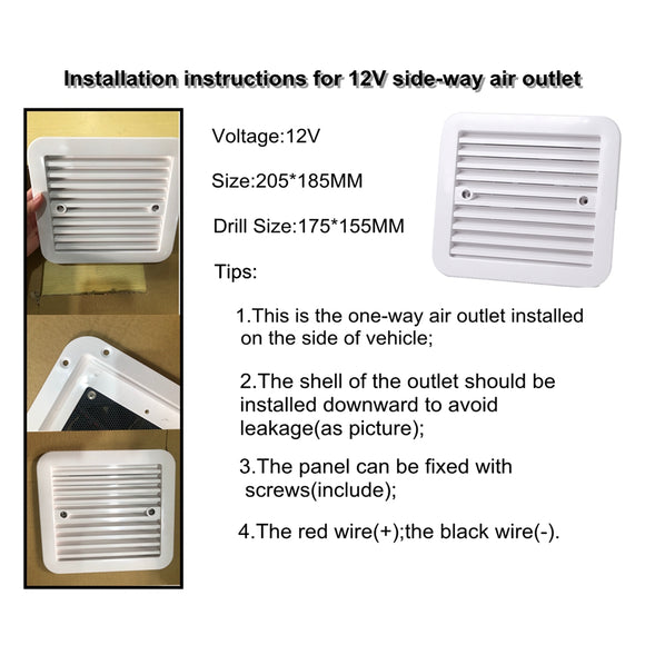 Silent 12V Exhaust Fan for RV and Trailer offering Efficient Air Cooling and Ventilation Solutions