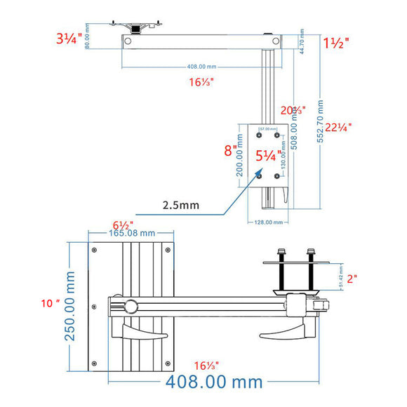 RV Table Leg adjust 360 Degree Swivel Marine folding Campervans motorhome Table Leg