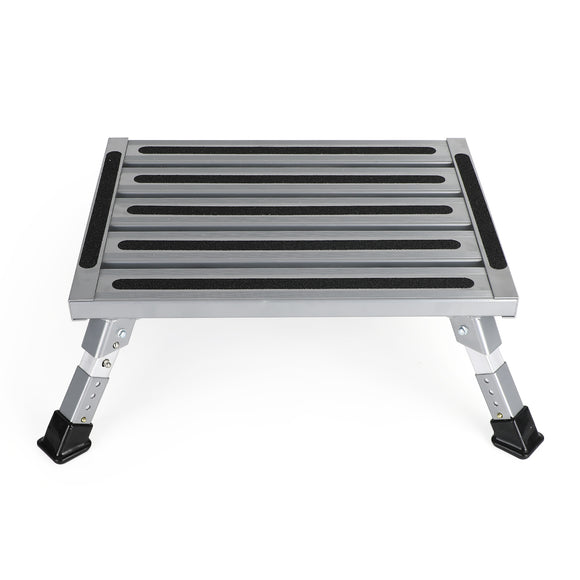 Portable RV Folding Aluminum Platform Step Stool Trailer Camper Working Ladder