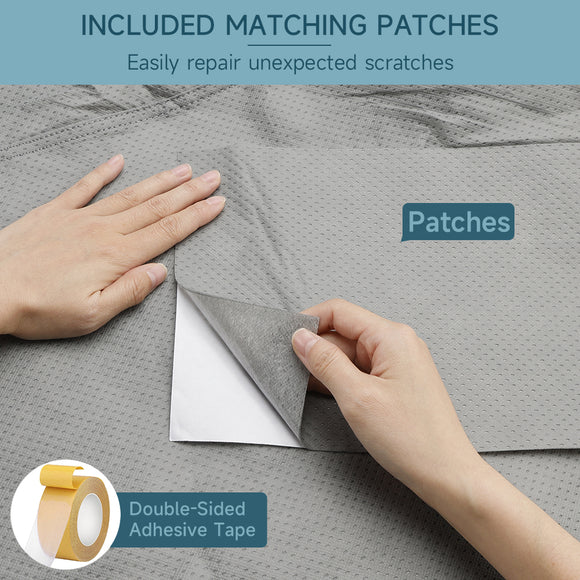 Camper Cover 27'-30' Travel Trailer RV Cover Windproof Extra Thick with Adhesive Repair Patches