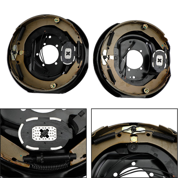 12" Electric Trailer Brake Kit-Left and Right Hand Assemblies-5200 to 7000 lbs