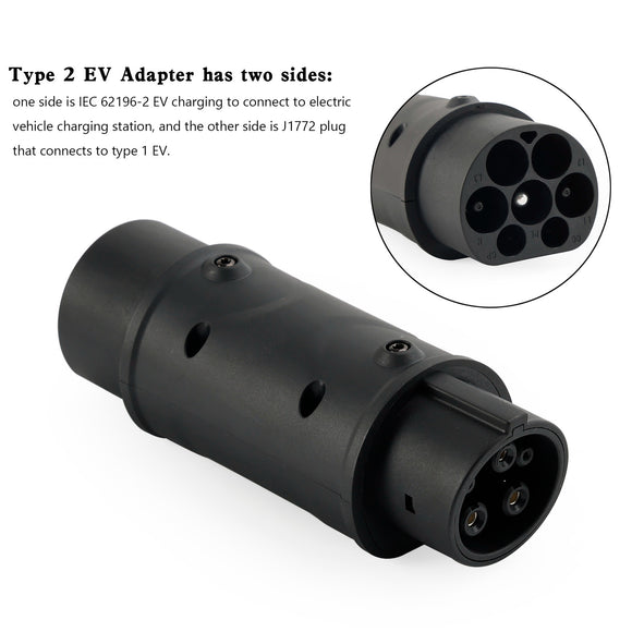 SAE Type 2 to Type 1 EV Charging Cable Car Charger Adapter IEC 62196 2 to J1772