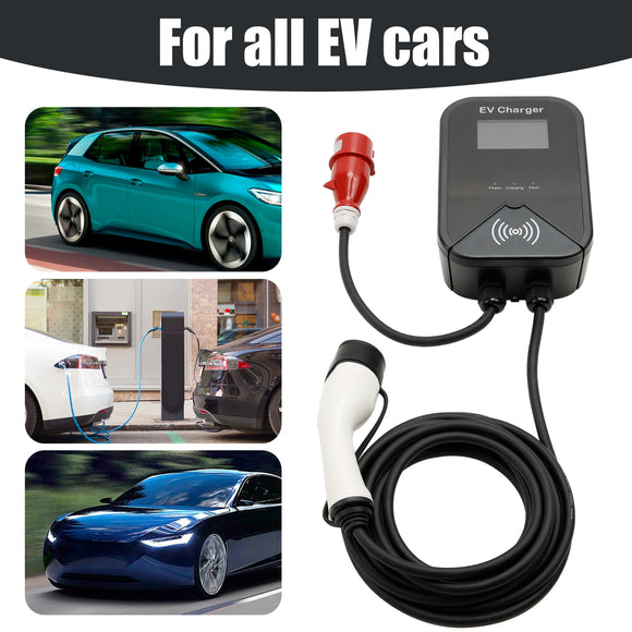 Type 2 EV Charger Station 32A 22KW 3-Phase Wallbox CEE Plug App Control High Efficiency