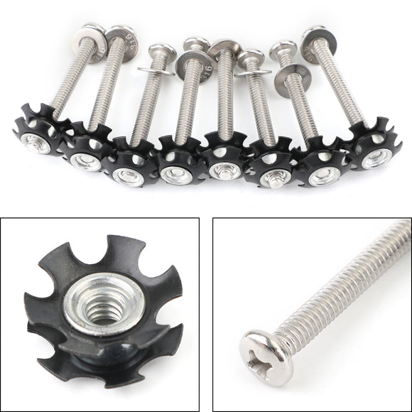 Set of 8 RV Ladder Repair Kit nuts Stainless Bunk Motorhome Parts Camper Trailer Coach