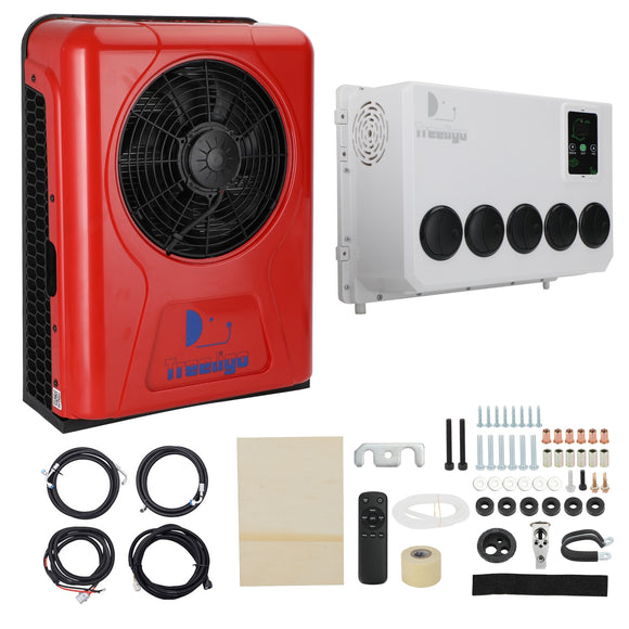 12V 12000 BTU Energy Efficient Split AC Air Conditioner for RV Truck Cab Semi Trucks Buses Caravans