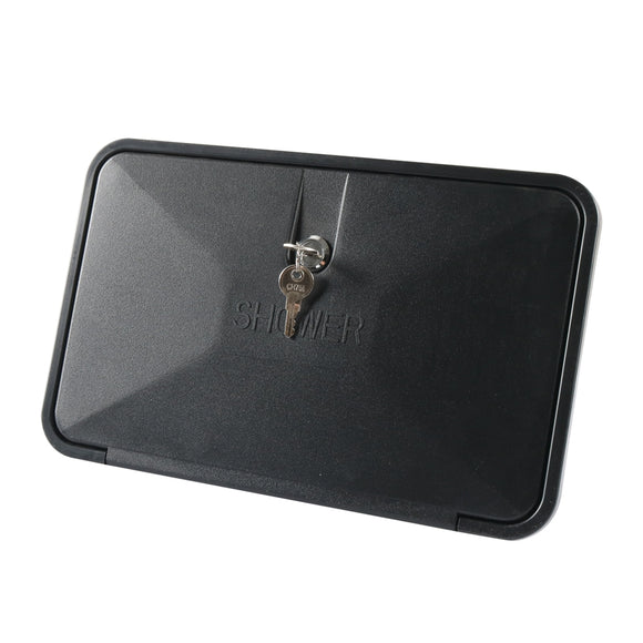 Black External Caravan RV Shower Box Kit Exterior Faucet Camper Trailer Boat