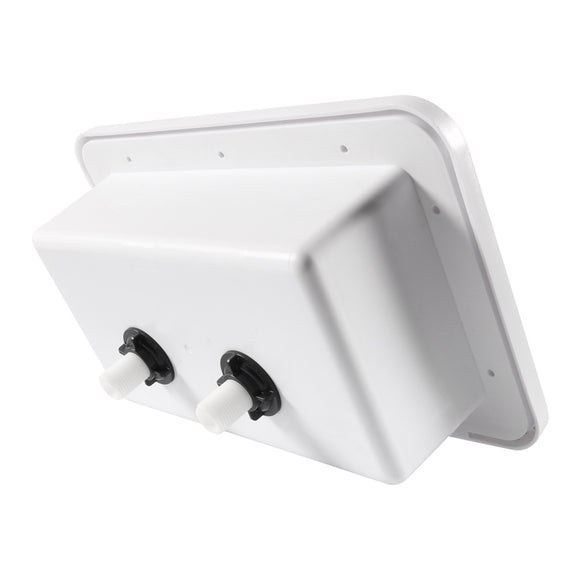 White External Caravan RV Shower Box Kit Exterior Faucet Camper Trailer Boat