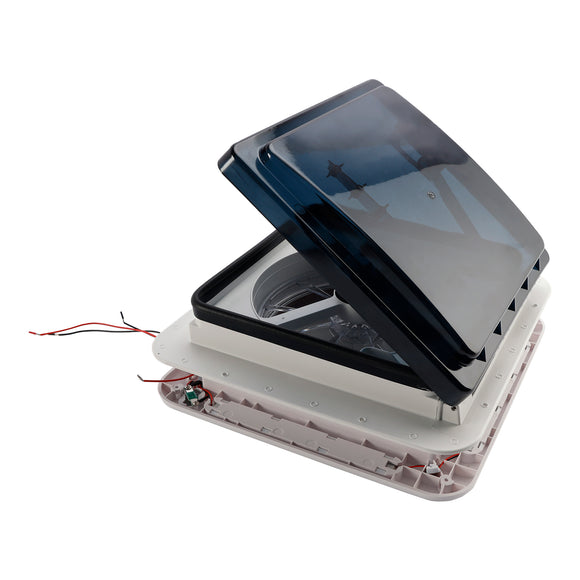 12V Skylight Vent Fan for RV featuring 11" Design with Forward and Reverse Functionality and Built-in Light
