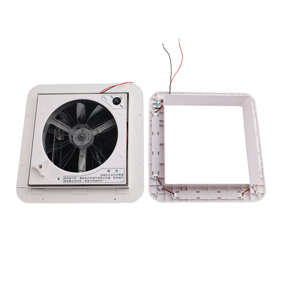 11" RV Caravan Roof Vent RV Fan 12V Skylight W/ Light Forward and reverse motor