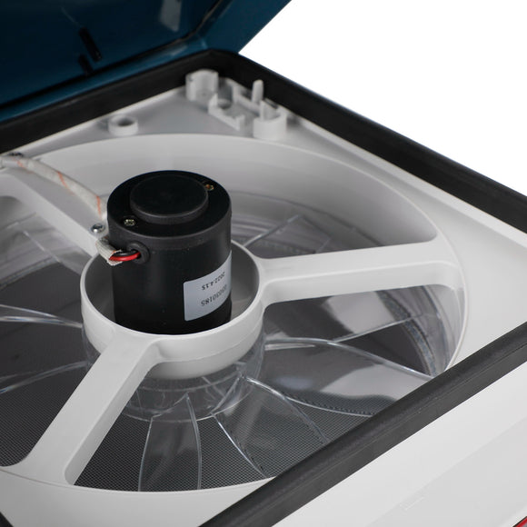 12V Manual RV Roof Vent with 14" Fan and LED Light providing Efficient Air Ventilation