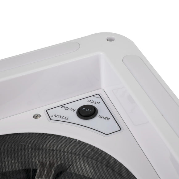 12V Manual RV Roof Vent with 14" Fan and LED Light providing Efficient Air Ventilation