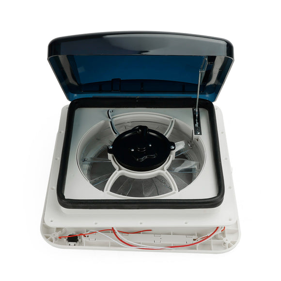 11" RV Caravan Roof Vent 3-Speed Motor RV Fan 12V Skylight With LED Light