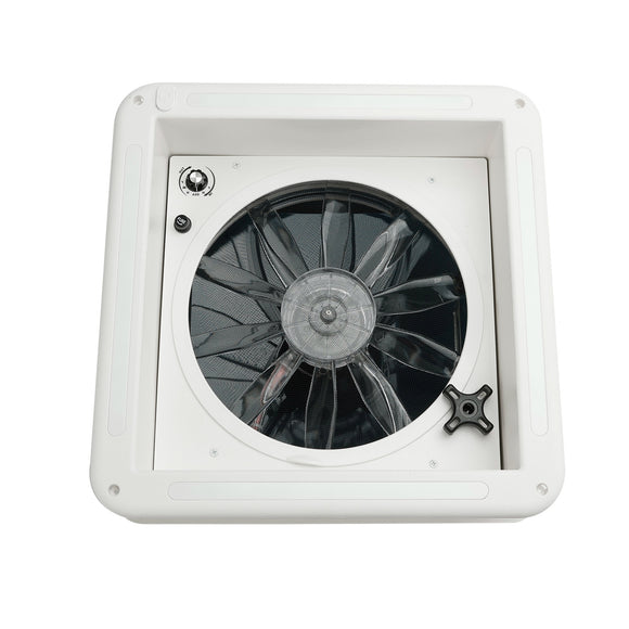 3-Speed Motor RV Fan 12V Skylight With LED Light 14" RV Caravan Roof Vent