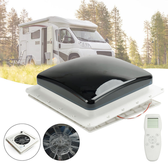 15.75" Caravan Roof Vent Fan 12V Skylight with Remote Control and 10 Speeds