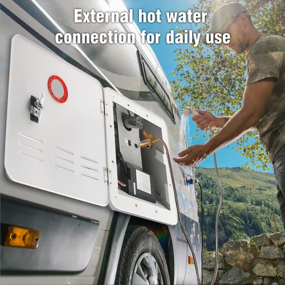 RV Tankless Water Heater Propane Gas 65000BTU with Controller/Shower Accessories