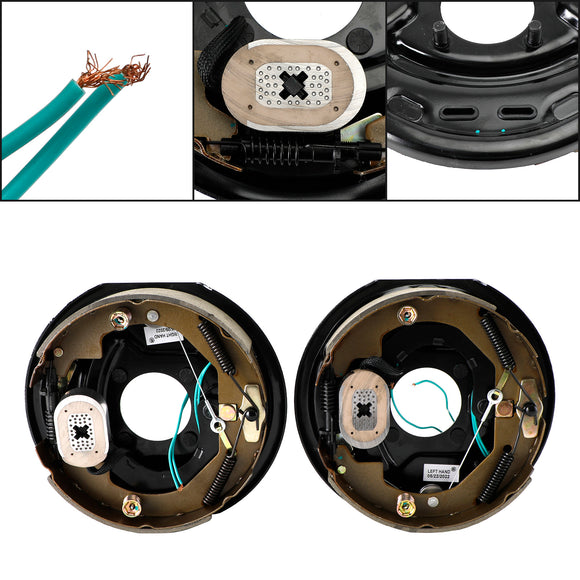 10" Electric Trailer Brake Kit-Self Adjusting-Left/Right Hand Assemblies-3500lbs