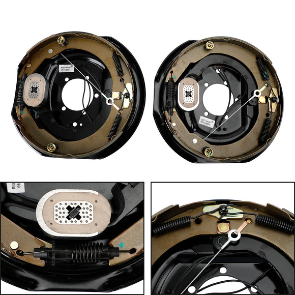 12" Electric Trailer Brake Kit-Self-Adjusting-Left/Right Hand Assemblies 5.2K-7K