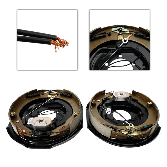 12" Electric Trailer Brake Kit-Self-Adjusting-Left/Right Hand Assemblies 5.2K-7K