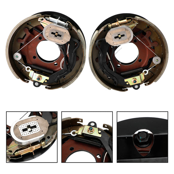 Electric Trailer Brake Kit 12-1/4"-Left/Right Hand-8K W/Shields-Self-Adjusting