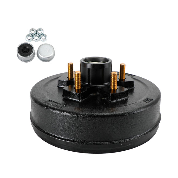3.5K Axles -10"-5 on 4-1/2-Pre-Greased Grease Trailer Hub and Drum Assembly