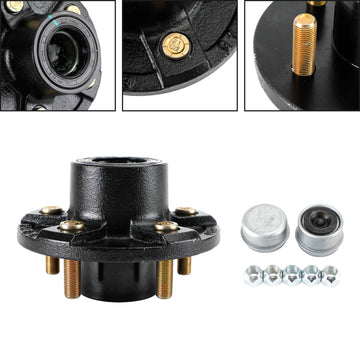 Grease Trailer Idler Hub Assembly for 3.5K Axles - 5 on 4-1/2 - Pre-Greased - 0