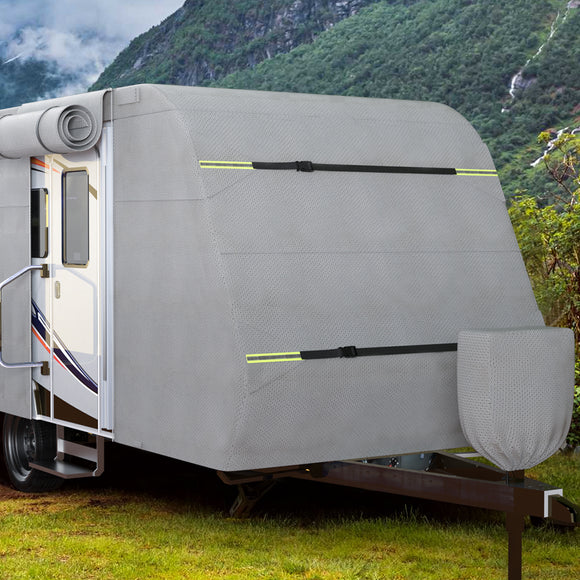 Camper Cover 27'-30' Travel Trailer RV Cover Windproof Extra Thick with Adhesive Repair Patches