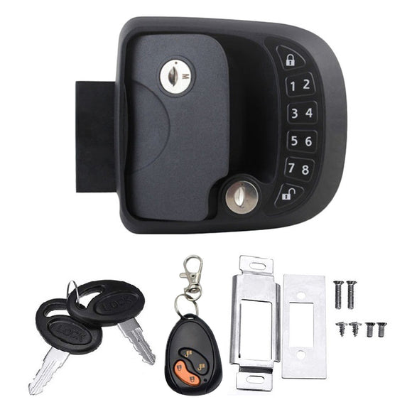 Door Lock Compact Keyless Entry Keypad ship Trailer w/ Remote Lock Accessories