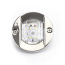 2PCS LED Marine Boat Yacht Transom Chrome Anchor Stern Light Round 2835-SMD 12V-5