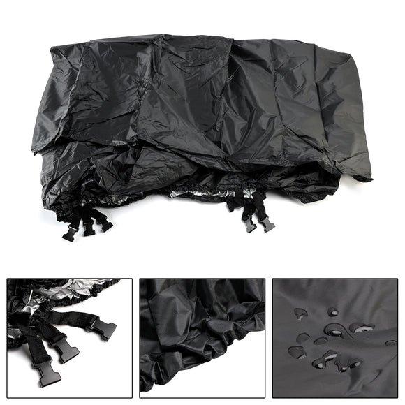 Hochleistungs-Bootsplane, wasserdicht, schwarz, für 16–18 Fuß Angel-, Ski- und Bassboote, Schutzhülle