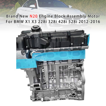 BMW X1 X3 228i 328i 428i 528i 2012-2016 New N20 Engine Block Assembly Motor - 0