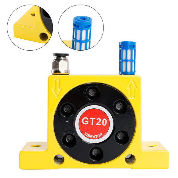 Pneumatic Turbine Vibrators GT20 1/4Inch Silent Golden Industrial Vibrator
