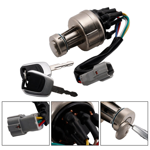21Q4-00090 Ignition Starter Switch With 2 Keys For Hyundai Excavator R150 R220