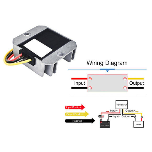 Waterproof DC-DC 12V Step Up to 24V 1A Car Power Supply Converter Regulator