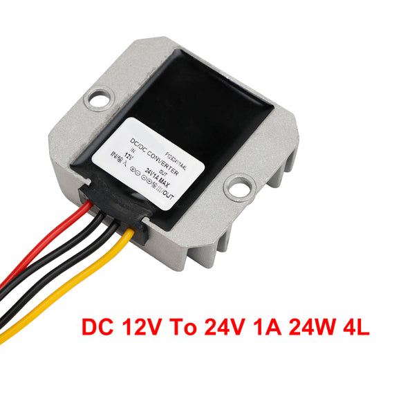 Waterproof DC-DC 12V Step Up to 24V 1A Car Power Supply Converter Regulator