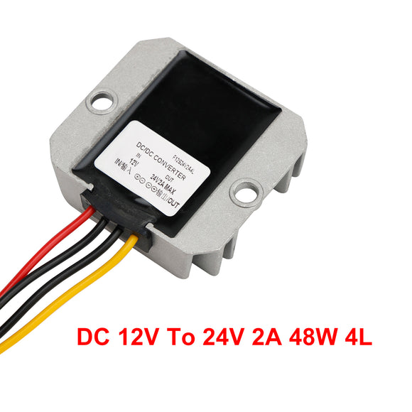 Waterproof DC-DC 12V Step Up to 24V 2A Car Power Supply Converter Regulator