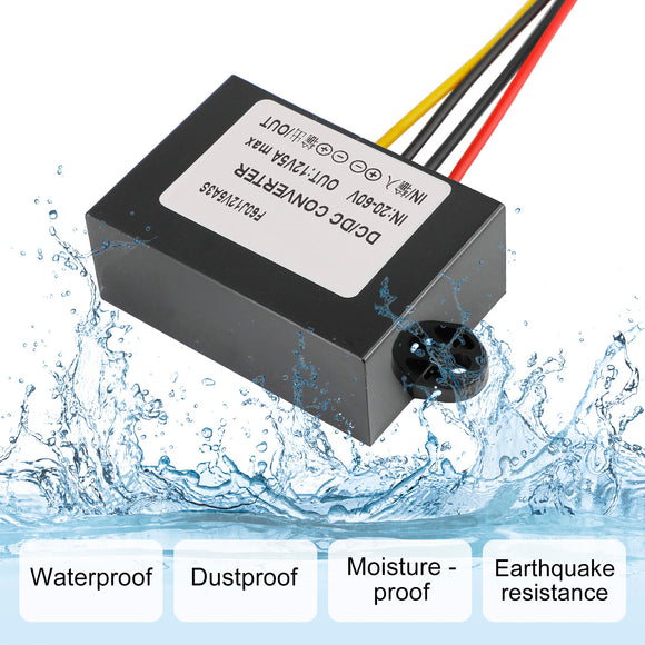 Waterproof Buck Step Down Converter DC20-60V to DC12V 5A Car Power Module
