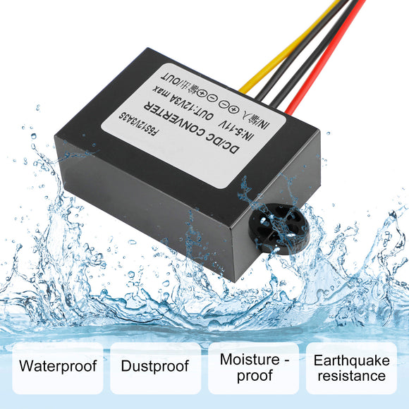 Waterproof DC-DC Boost Step-Up Converter 3A 6V To 12V Car Power Supply Module