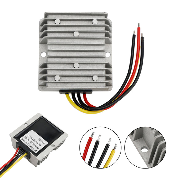WaterProof 20-72V to 12V 25A 300W Step Down DC/DC Power Converter Regulator