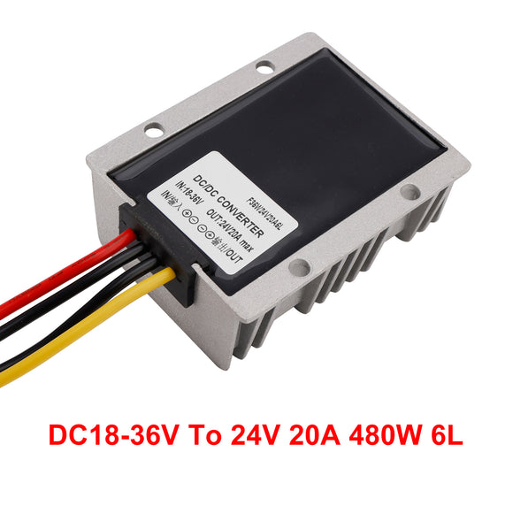 DC 18-36V Converter To DC 24V 20A Boost Buck Power Module Voltage Regulator