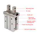 For SMC MHZ2-20D 20mm Parallel Air Gripper Cylinder Bore Pneumatic Part Finger-8