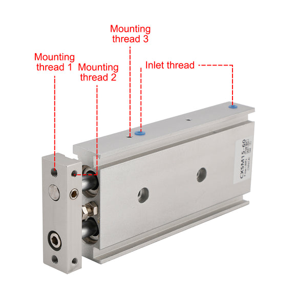 SMC CXSM15-60 CXSM1030 Air Cylinder Pneumatic Dual Rod Cylinder Double Acting