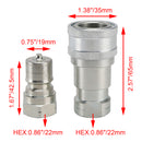 3/8Inch NPT ISO 7241-B Quick Disconnect Hydraulic Couplings / Couplers-7