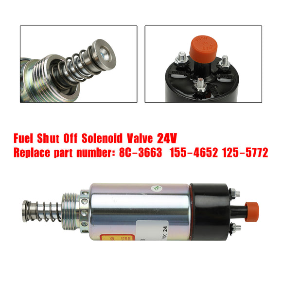 8C-3663 155-4652 125-5772 Shut Off Solenoid For CAT 3126 3114 3116 24V