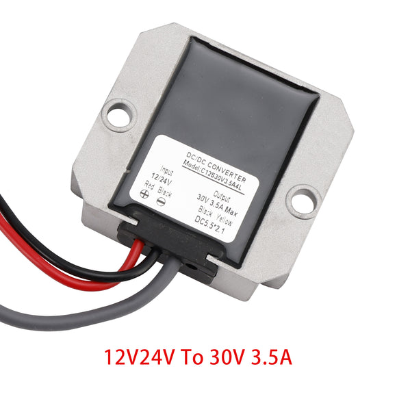 Mini Step Up Power Converter DC Power Cable 12V/24V to 30V 3.5A 105W