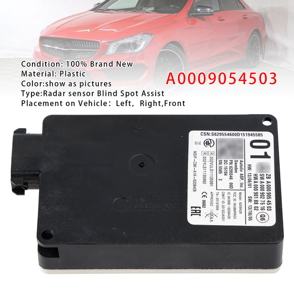 New Rear Bumper Blind Spot Radar Sensor For Mercedes W166 GLC GLE A0009054503