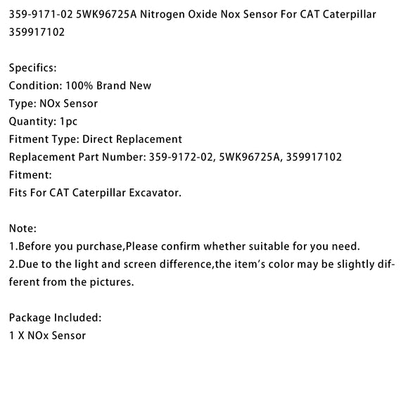 359-9171-02 5WK96725A Nitrogen Oxide Nox Sensor For CAT Caterpillar 359917102