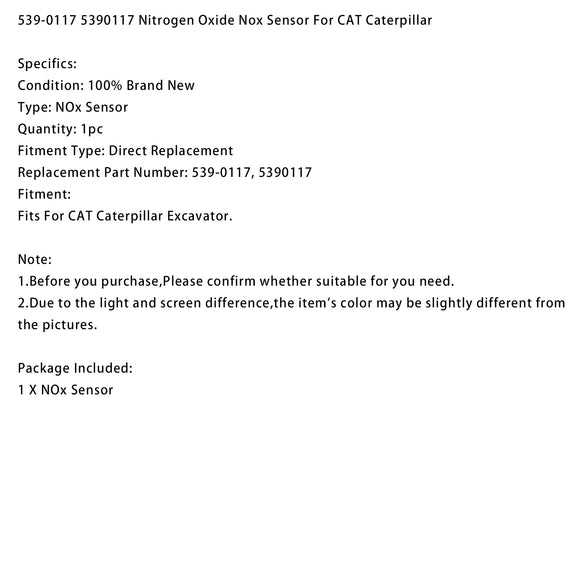 539-0117 5390117 Nitrogen Oxide Nox Sensor For CAT Caterpillar