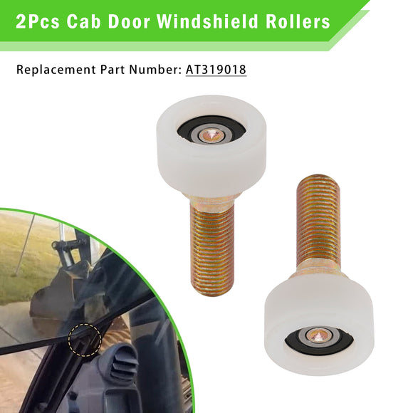 2Pcs Cab Door Roller AT319018 Fits For John Deere Skid Steer 240 250 260 270