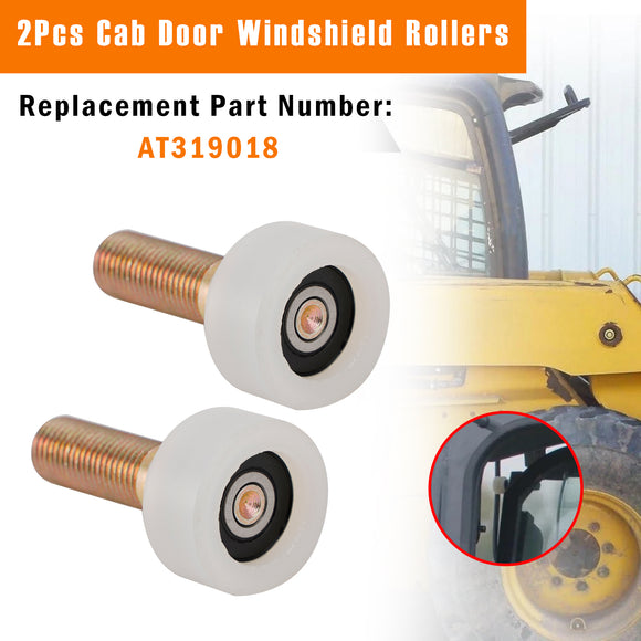 2Pcs Cab Door Roller AT319018 Fits For John Deere Skid Steer 240 250 260 270